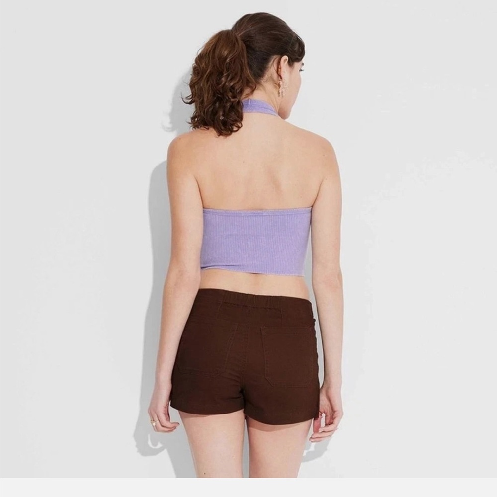 🖤5/$25 NWT Purple ribbed Halter Top lavender